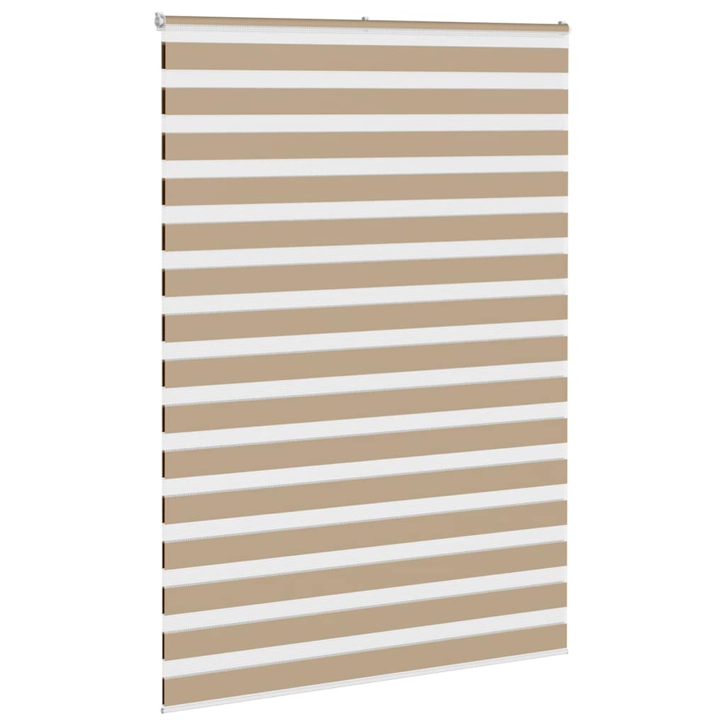 Vidaxl zebra cieco 160x230 cm Larghezza polvere 155,9 cm in poliestere marrone