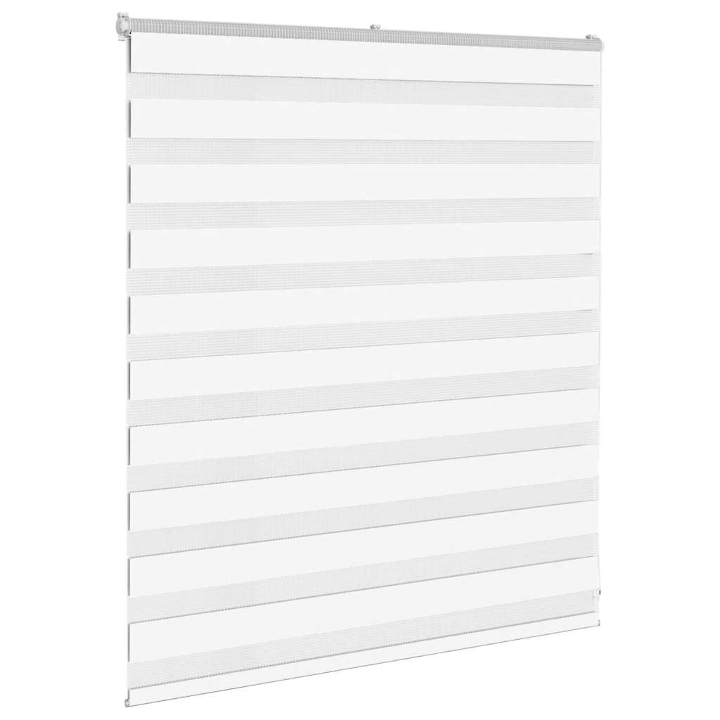Tenda zebrata VidaXL 125x100 cm larghezza tessuto 120,9 cm poliestere bianco