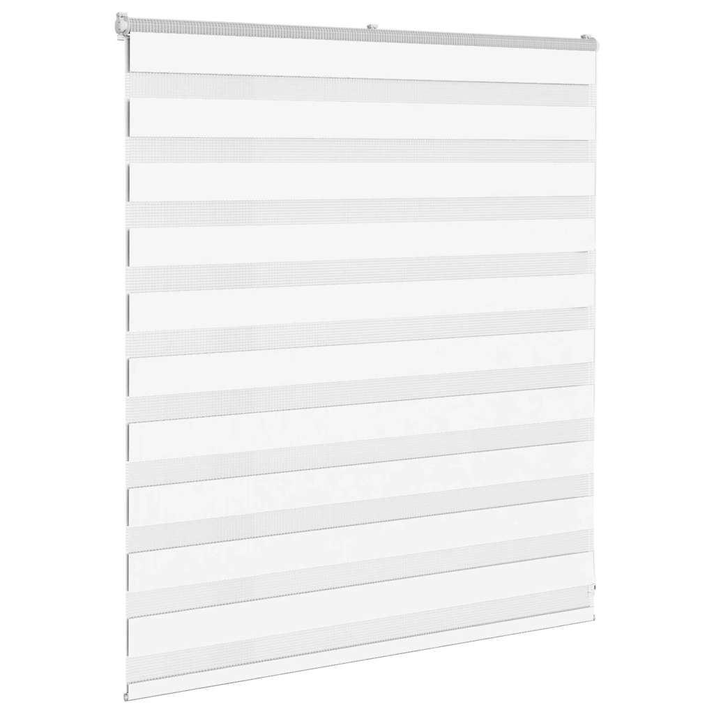 Tenda zebrata VidaXL 130x100 cm larghezza tessuto 125,9 cm poliestere bianco