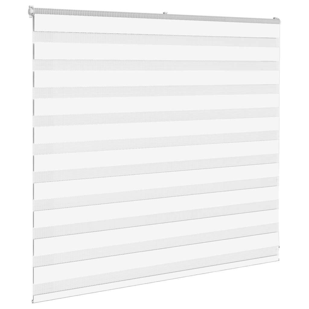 VidaXL estor cebra 160x100 cm tela ancho 155,9 cm poliéster blanco