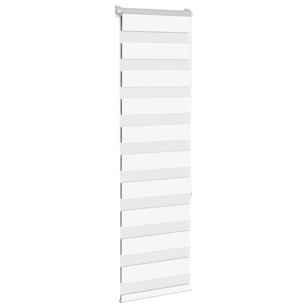 Vidaxl zebra rullo cieco 50x150 cm Larghezza polvere 45,9 cm in poliestere bianco