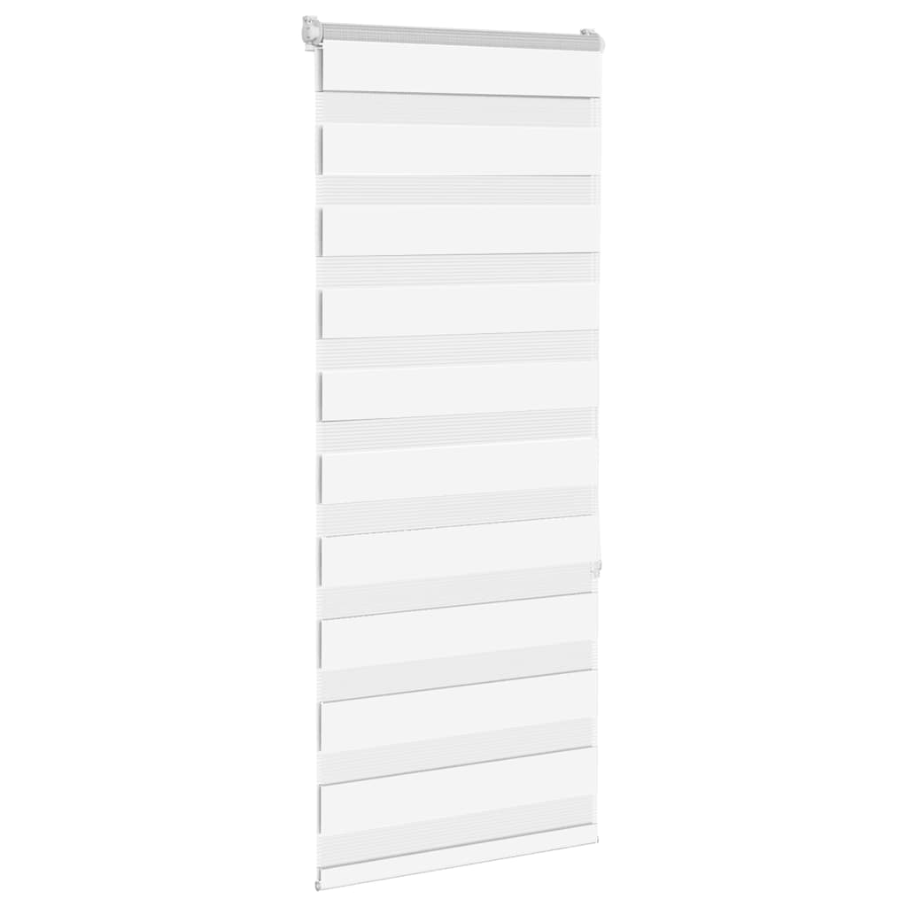 Vidaxl Zebra Roller Blind 55x150 cm Larghezza polvere 50,9 cm Polyester White