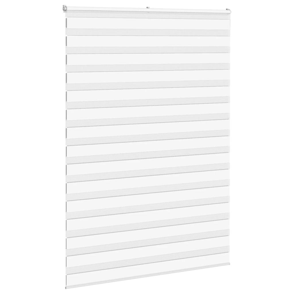 Vidaxl zebra rolgordijn 155x200 cm stofbreedte 150,9cm polyester wit