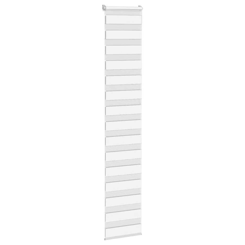 Vidaxl Zebra Roller Blind 40x230 cm de ancho de tela 35.9 cm de poliéster blanco