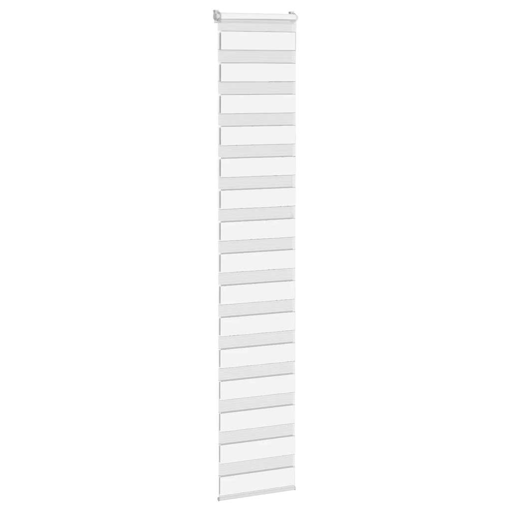 Vidaxl zebra rullo cieco 50x230 cm larghezza del tessuto 45,9 cm in poliestere bianco