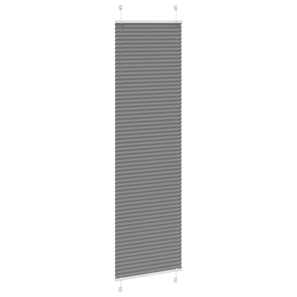 Vidaxx estor enrollable plisado 60x200 cm ancho de tela 59,4 cm antracita