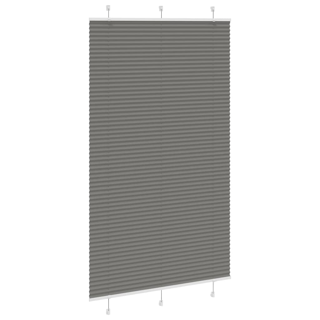 Vidaxx estor enrollable plisado 115x200 cm ancho de tela 114,4 cm antracita