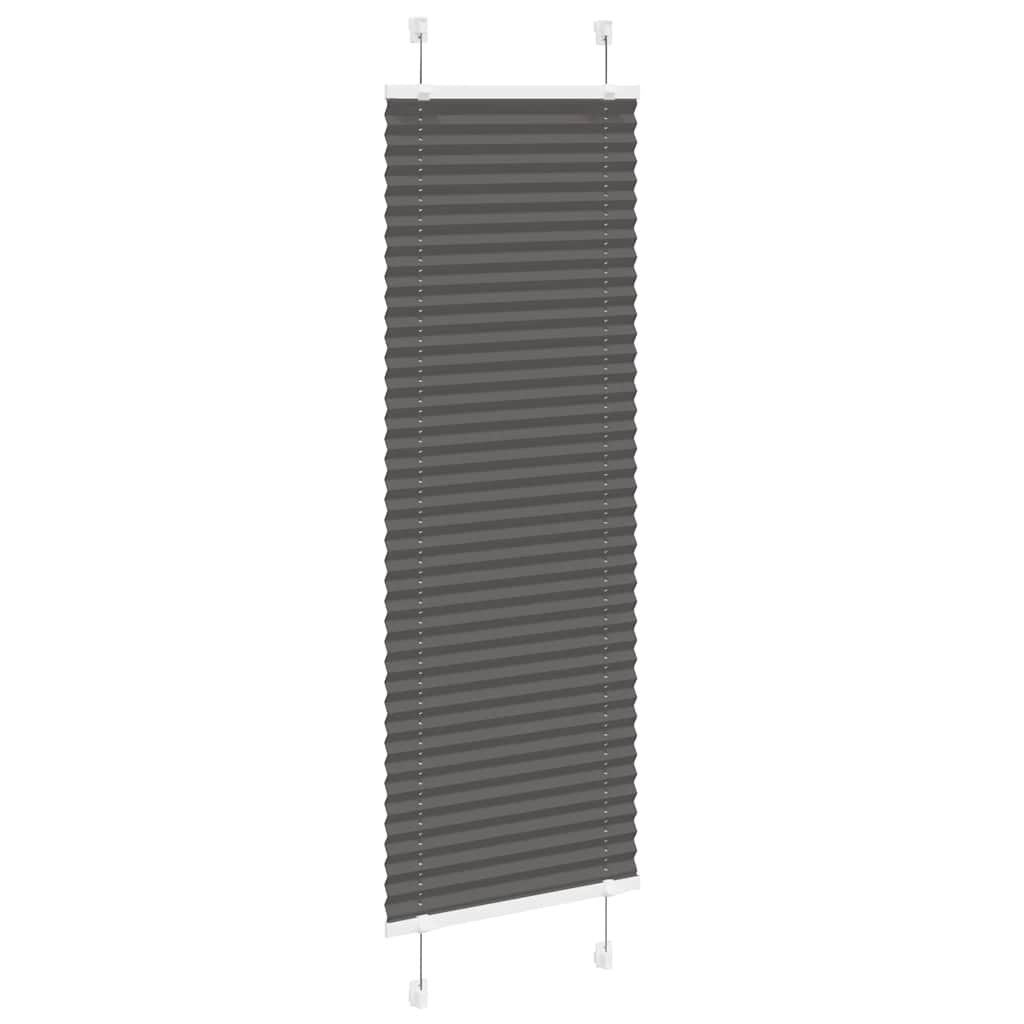 Tenda a rullo plissettata Vidaxx 45x100 cm larghezza tessuto 44,4 cm poliestere nero
