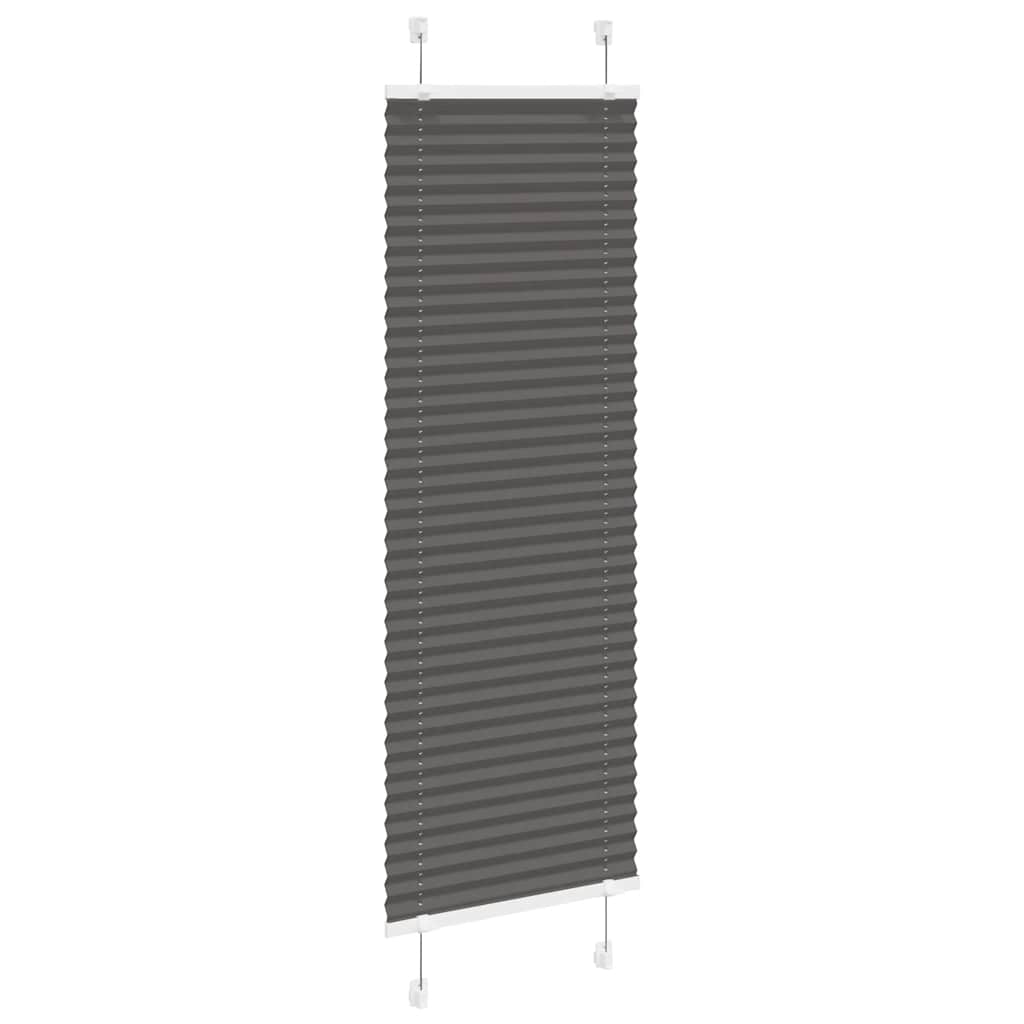 Vidaxx estor enrollable plisado 40x150 cm ancho de tela 39,4 cm poliéster negro