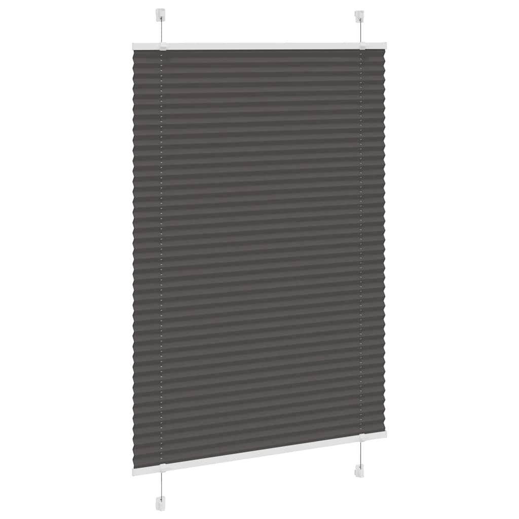 Vidaxx estor enrollable plisado 100x150 cm ancho de tela 99,4 cm poliéster negro