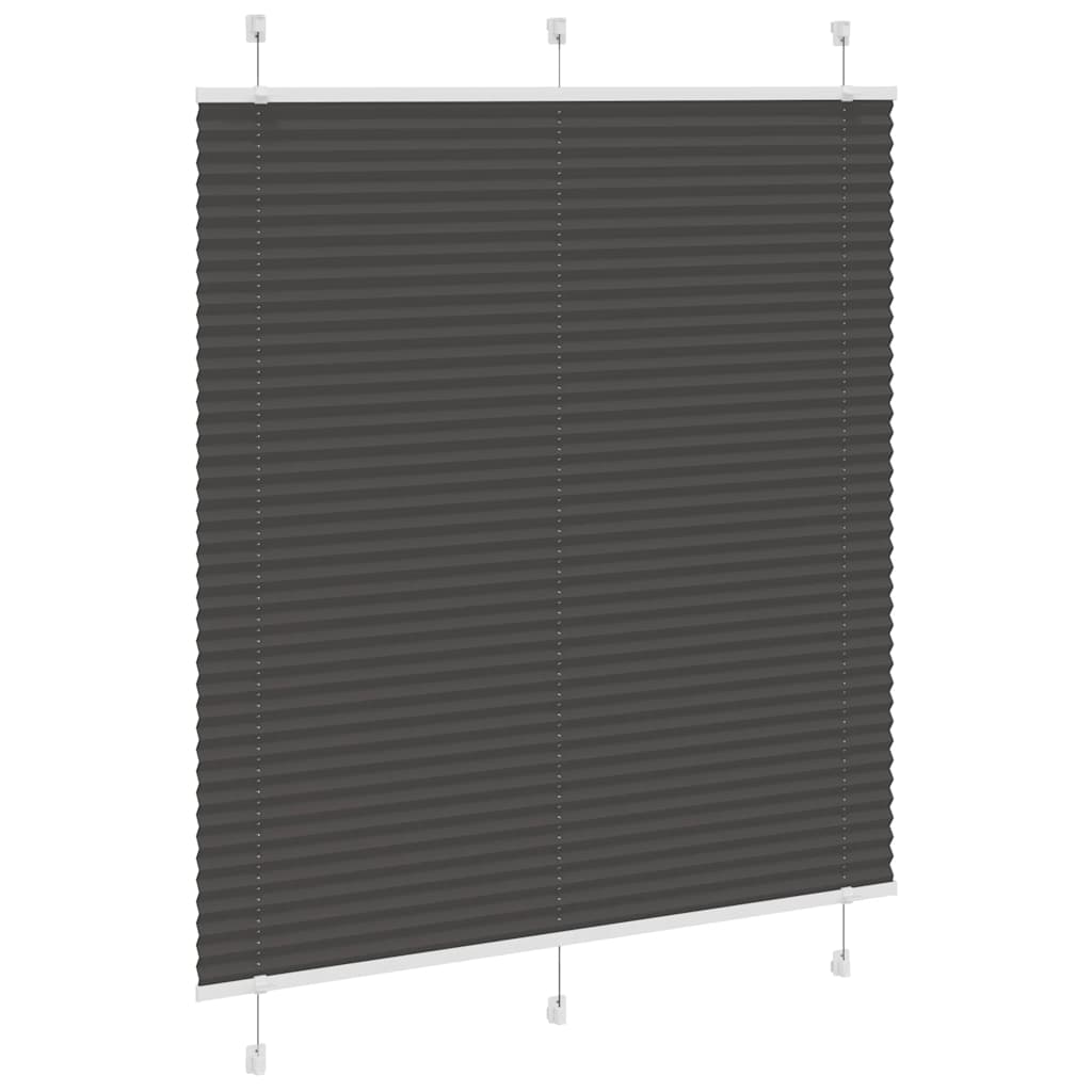Tenda a rullo plissettata Vidaxx 120x150 cm larghezza tessuto 119,4 cm poliestere nero