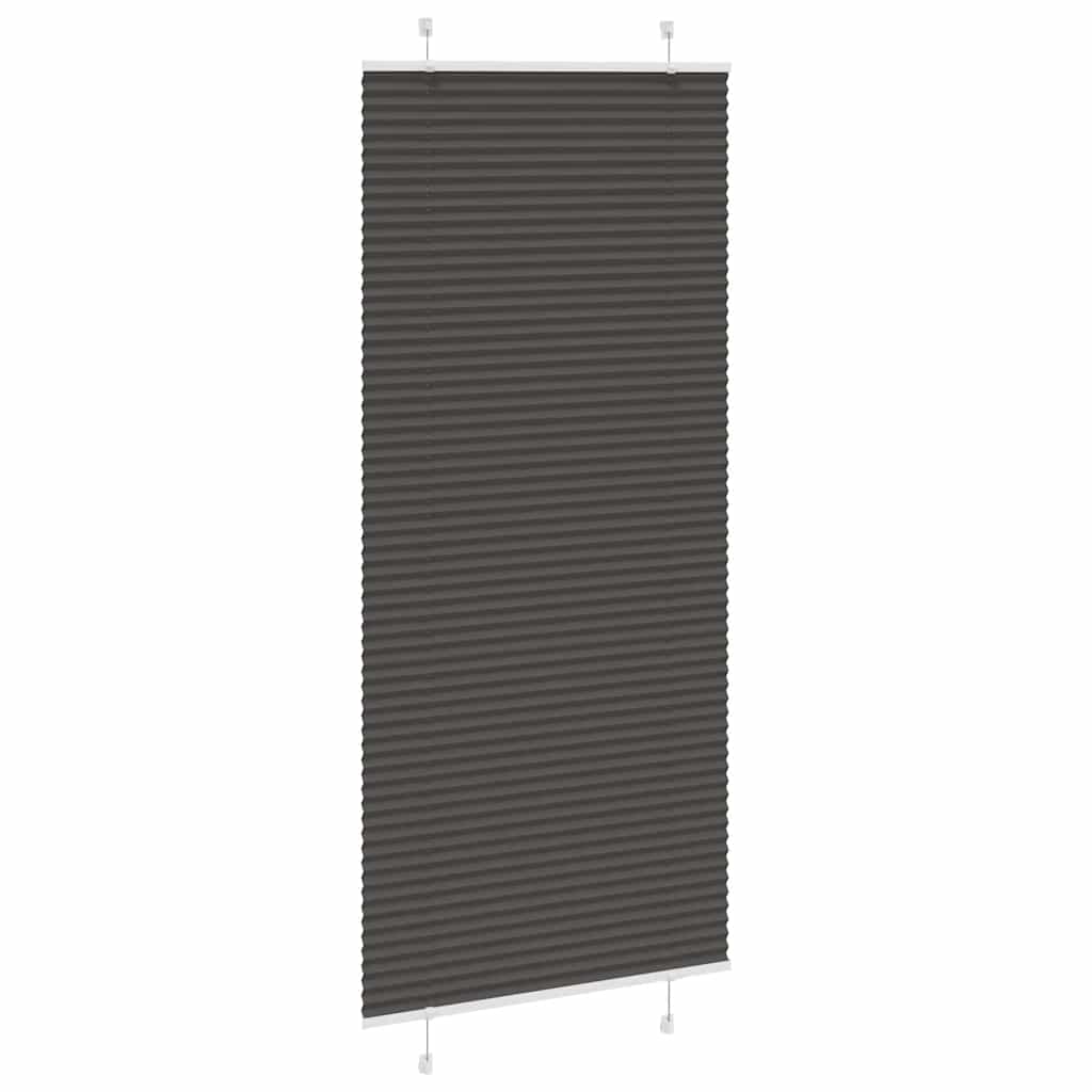 Tenda a rullo plissettata Vidaxx 95x200 cm larghezza tessuto 94,4 cm poliestere nero