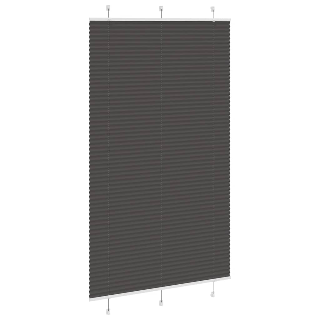 Vidaxx estor enrollable plisado 115x200cm ancho de tela 114,4cm poliéster negro