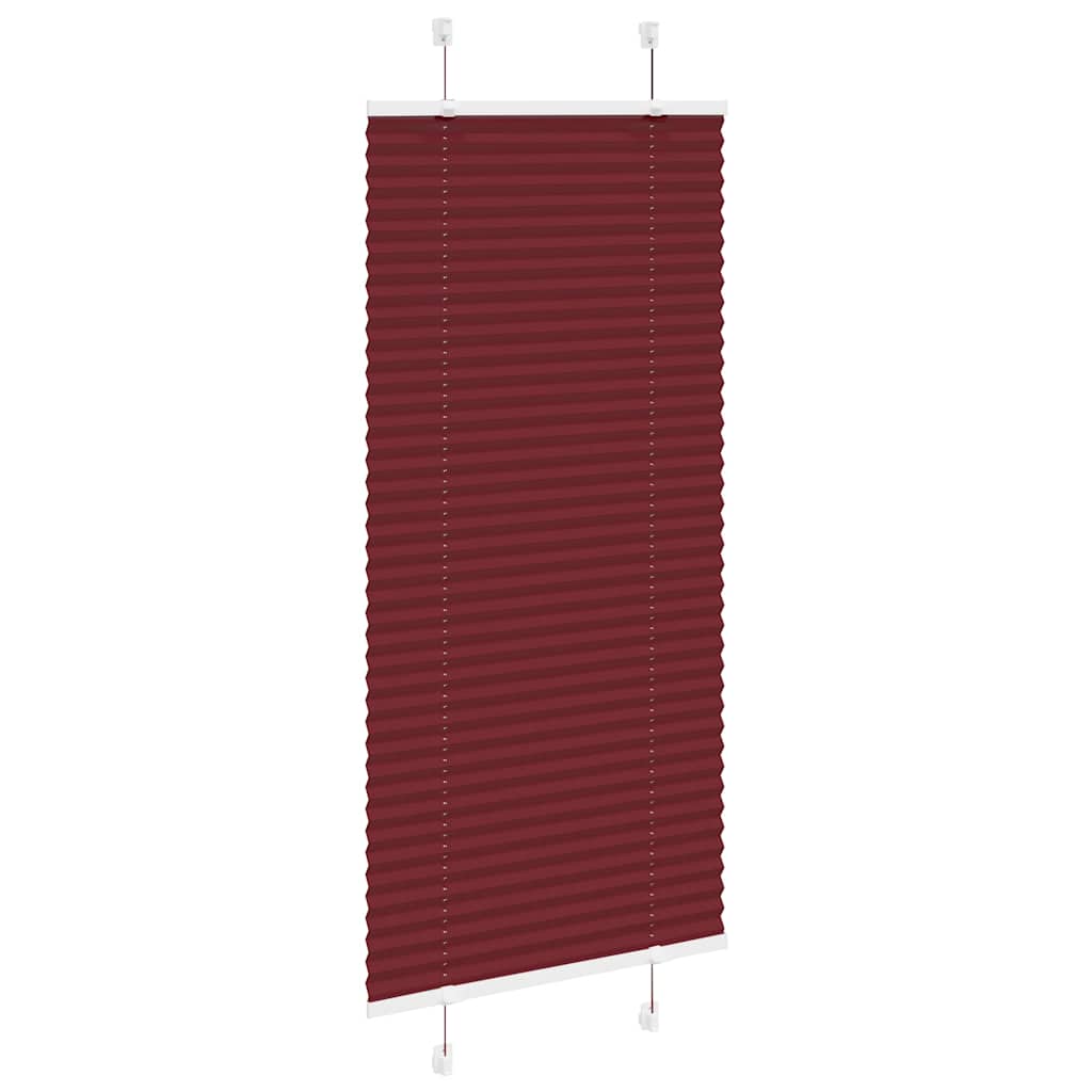 Vidaxl plissé rolgordijn 65x100 cm stofbreedte 64,4 cm bordeauxrood