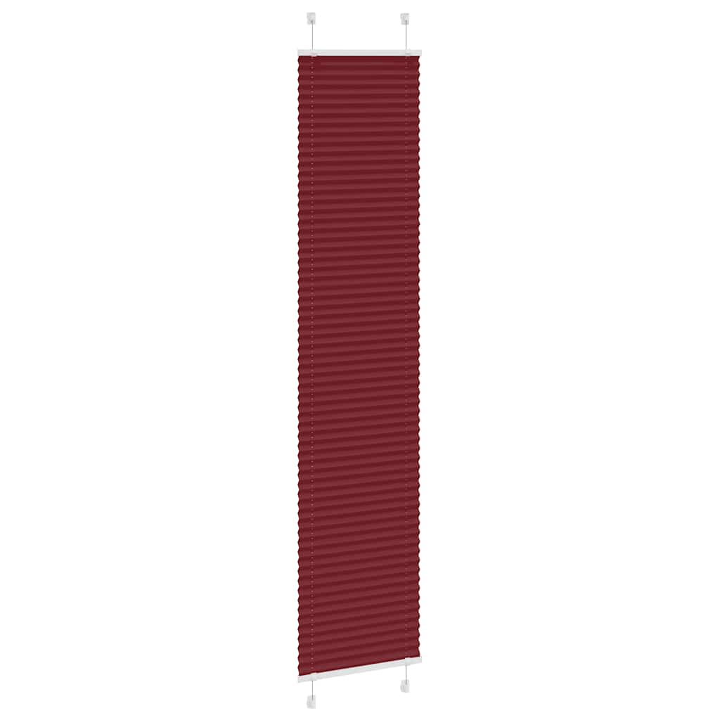 Vidaxl plissé rolgordijn 45x200 cm stofbreedte 44,4 cm bordeauxrood