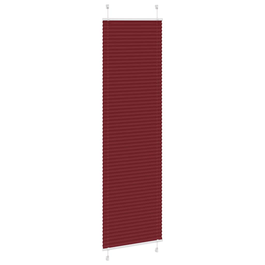Vidaxl plissé rolgordijn 60x200 cm stofbreedte 59,4 cm bordeauxrood
