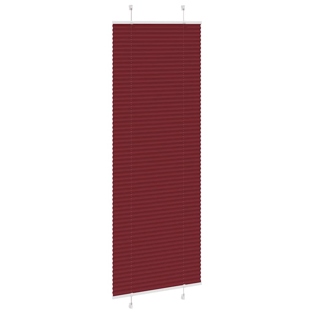 Tenda a rullo plissettata Vidaxx 75x200 cm larghezza tessuto 74,4 cm rosso bordeaux