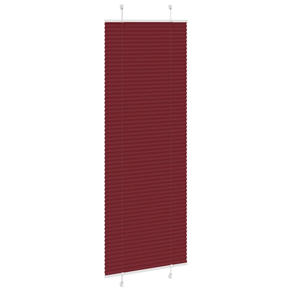 Vidaxx estor enrollable plisado 80x200 cm ancho de tela 79,4 cm rojo burdeos