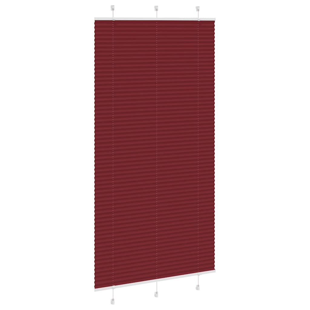 Vidaxl plissé rolgordijn 110x200cm stofbreedte 109,4cm bordeauxrood