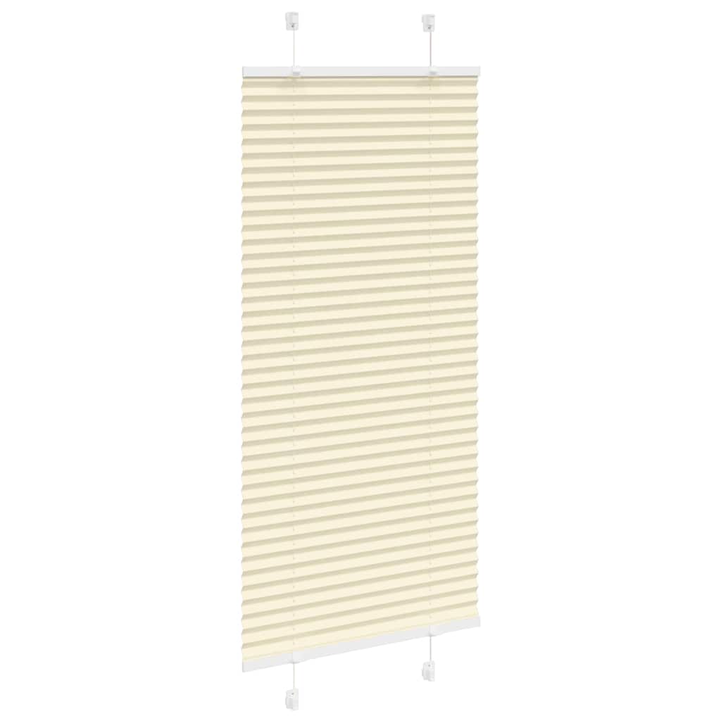 Tenda a rullo plissettata Vidaxx 55x100 cm larghezza tessuto 54,4 cm poliestere crema