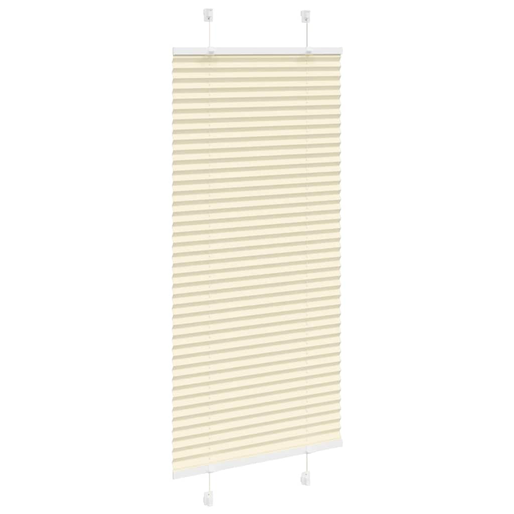 Vidaxx estor enrollable plisado 55x150 cm ancho de tela 54,4 cm poliéster crema