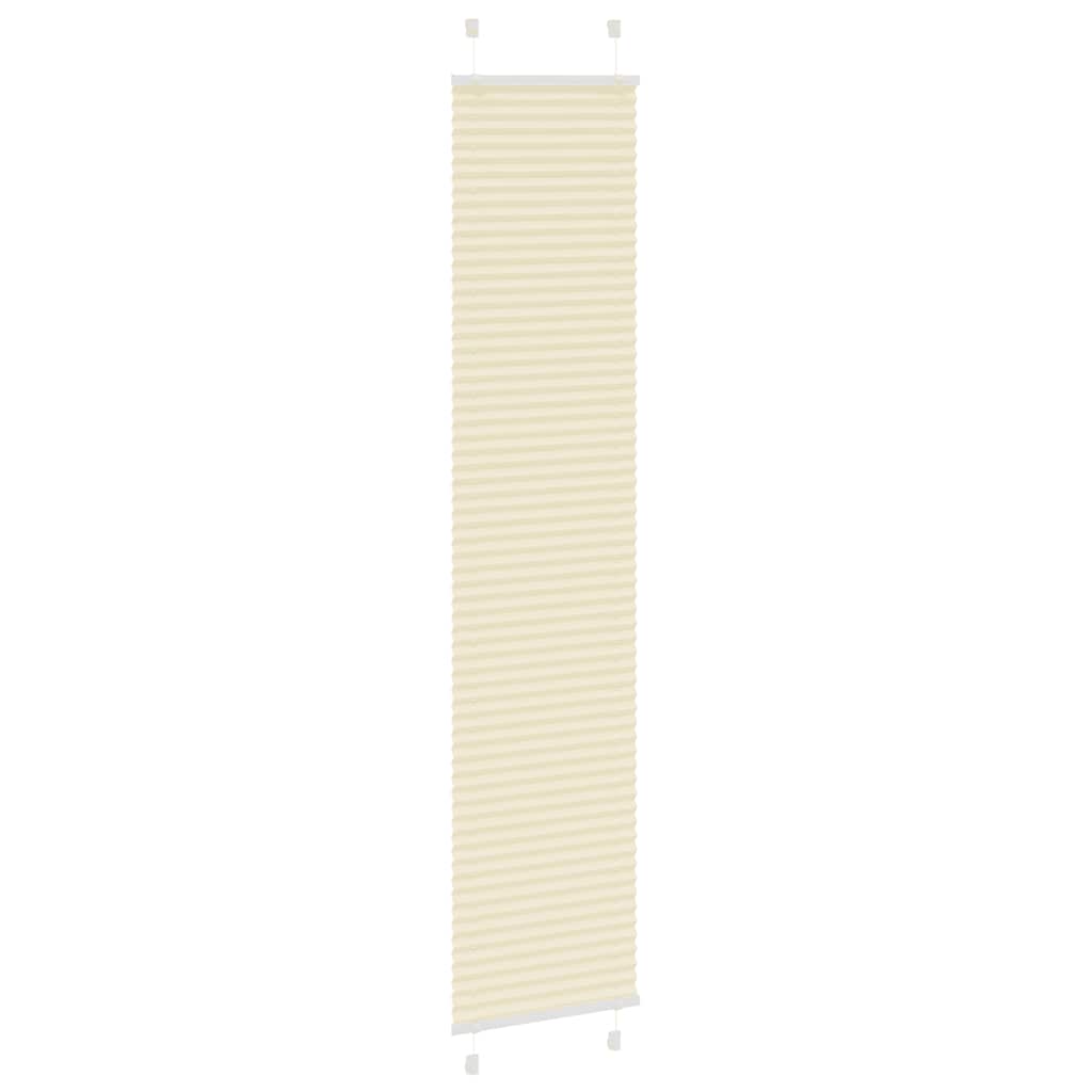Vidaxx estor enrollable plisado 45x200 cm ancho de tela 44,4 cm poliéster crema