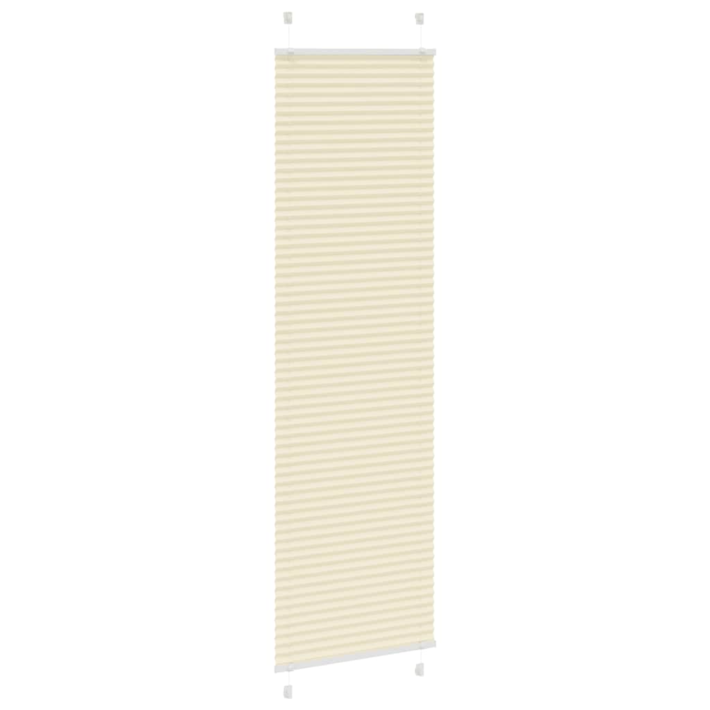Vidaxx estor enrollable plisado 55x200 cm ancho de tela 54,4 cm poliéster crema