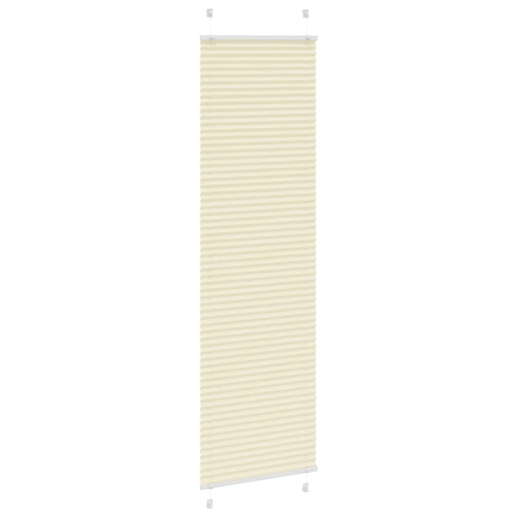 Tenda a rullo plissettata Vidaxx 65x200 cm larghezza tessuto 64,4 cm poliestere crema