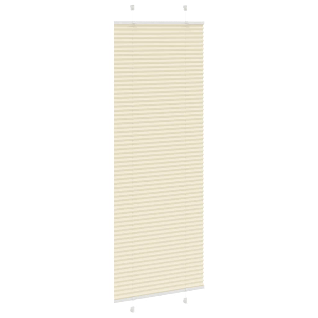 Vidaxx estor enrollable plisado 70x200 cm ancho de tela 69,4 cm poliéster crema