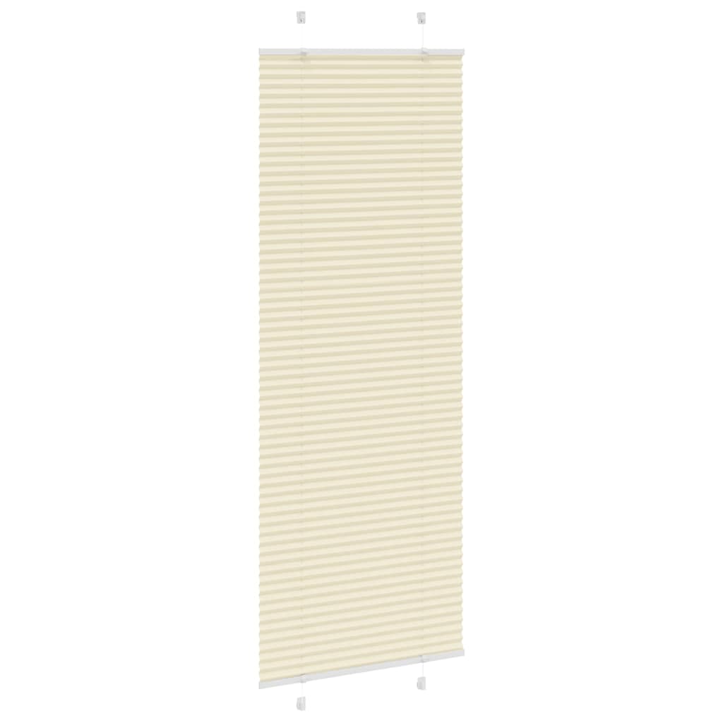 Vidaxx estor enrollable plisado 80x200 cm tela ancho 79,4 cm poliéster crema