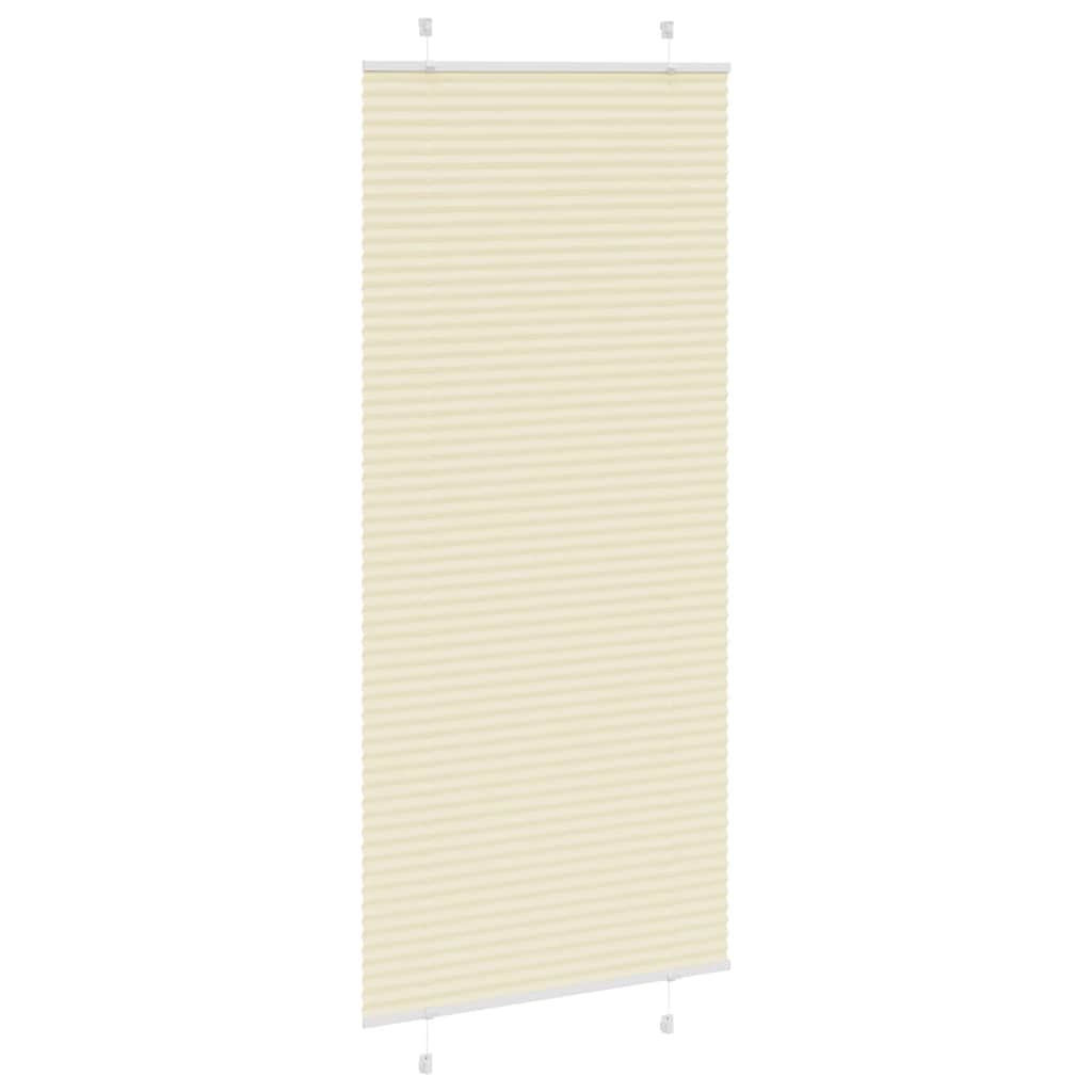 Tenda a rullo plissettata Vidaxx 85x200 cm larghezza tessuto 84,4 cm poliestere crema