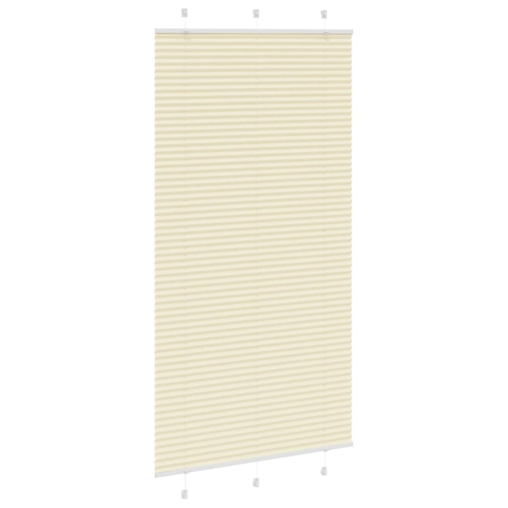 Tenda a rullo plissettata Vidaxx 105x200 cm larghezza tessuto 104,4 cm poliestere crema