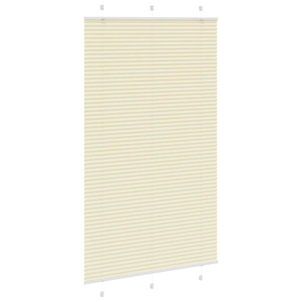 Tenda a rullo plissettata Vidaxx 115x200 cm larghezza tessuto 114,4 cm poliestere crema
