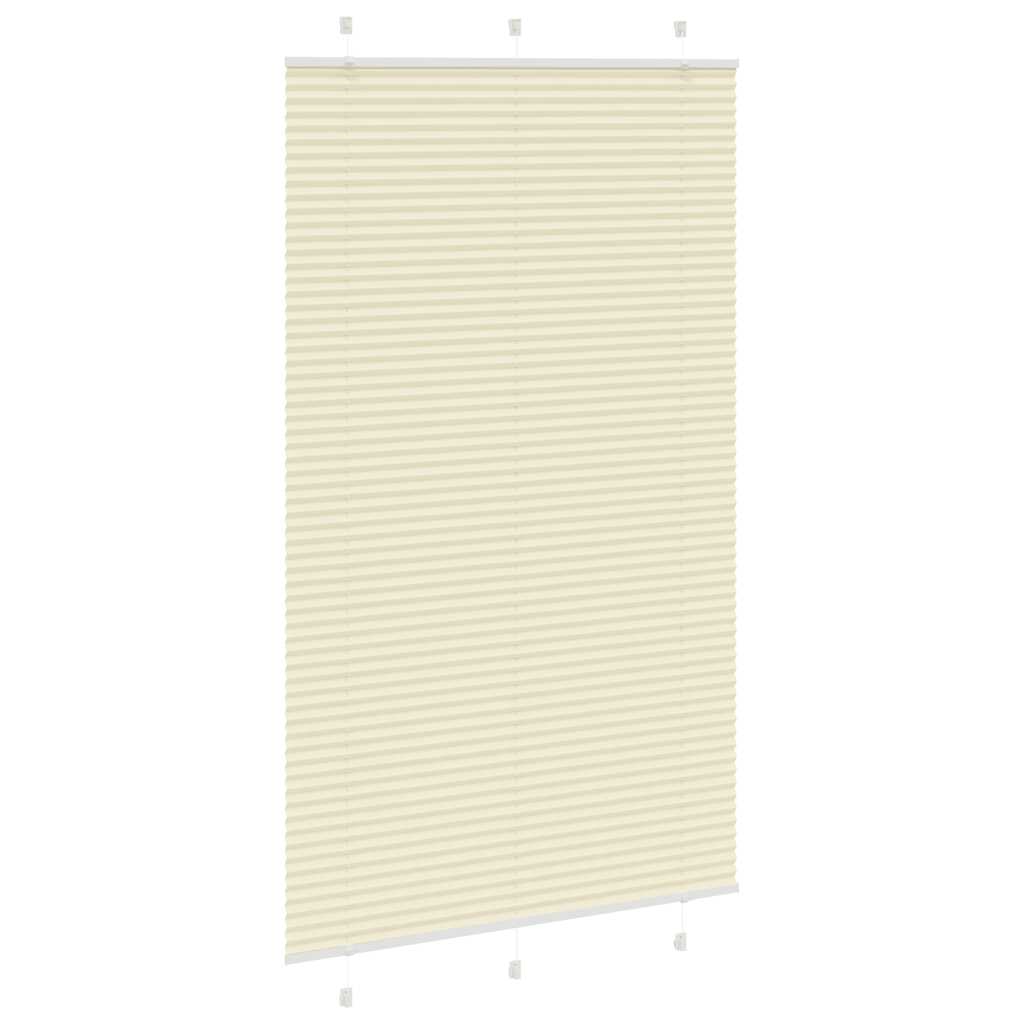 Vidaxx estor enrollable plisado 120x200cm ancho de tela 119,4cm poliéster crema