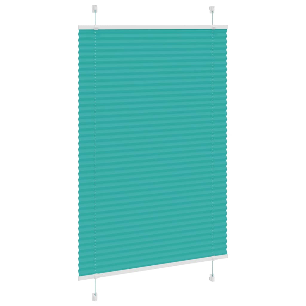 Vidaxx estor enrollable plisado 95x100 cm ancho de tela 94,4 cm verde petróleo