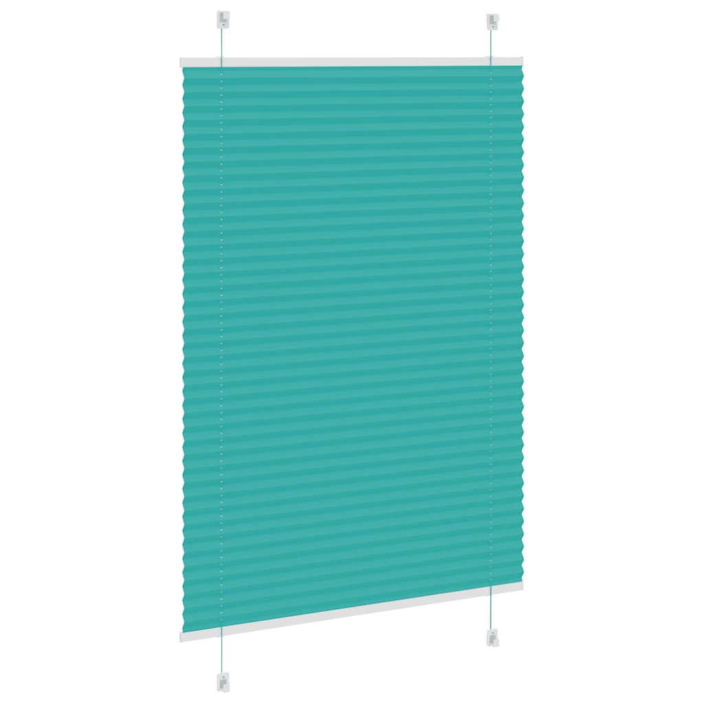 Vidaxx estor enrollable plisado 85x150 cm ancho de tela 84,4 cm verde petróleo