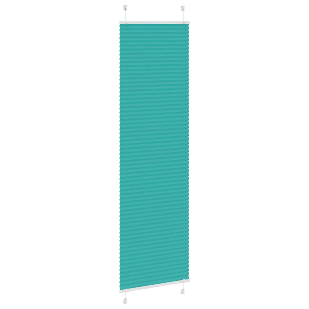 Vidaxx estor enrollable plisado 60x200 cm ancho de tela 59,4 cm verde petróleo