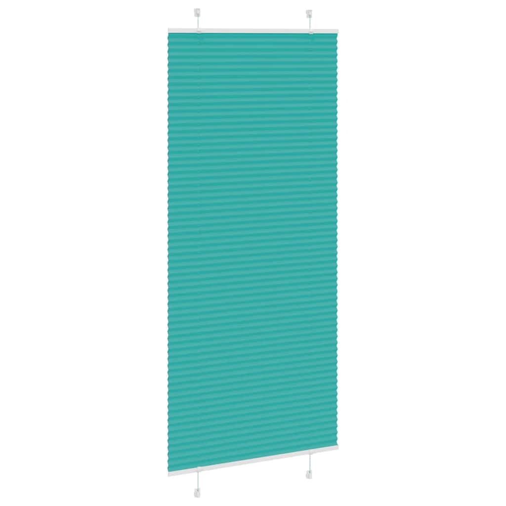 Vidaxx estor enrollable plisado 100x200 cm ancho de tela 99,4 cm verde petróleo