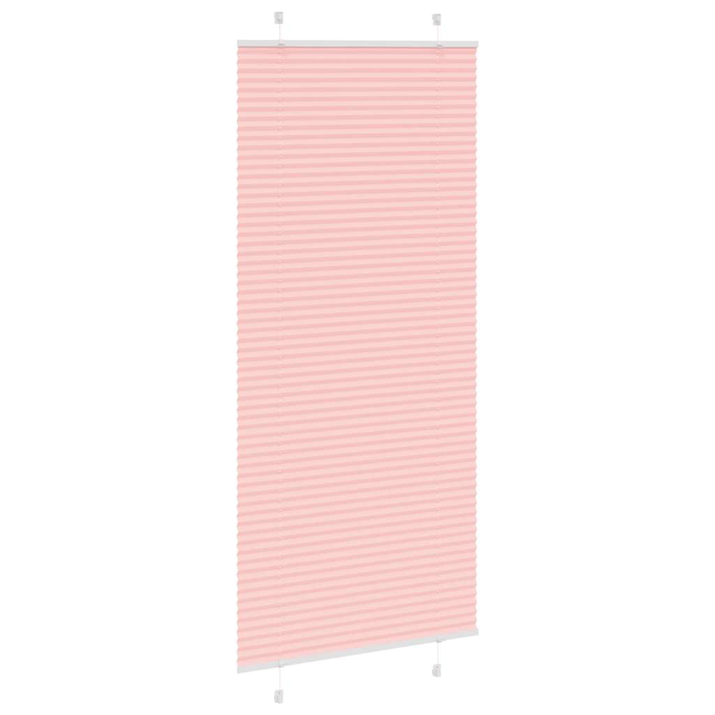 Vidaxl plissé rolgordijn 95x200 cm stofbreedte 94,4 cm polyester roze