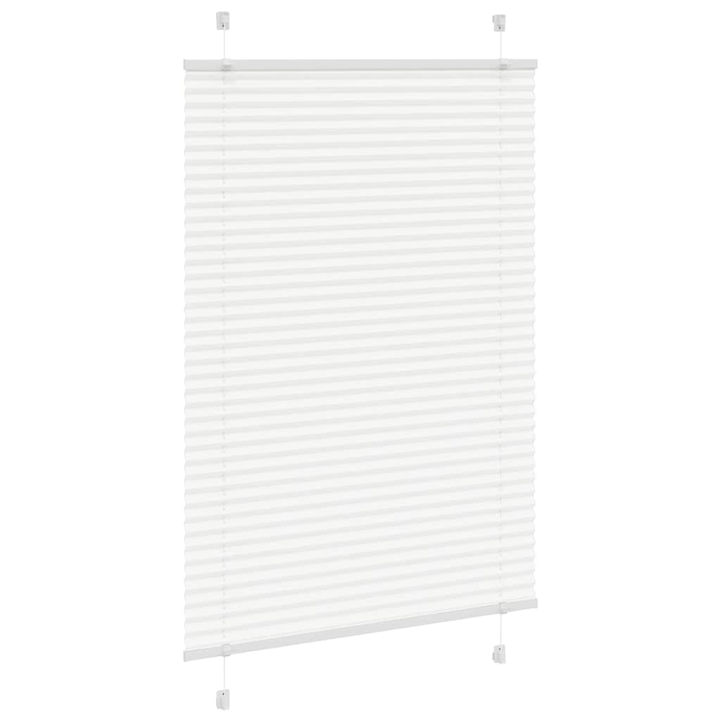 Vidaxx estor enrollable plisado 85x100 cm ancho de tela 84,4 cm poliéster blanco