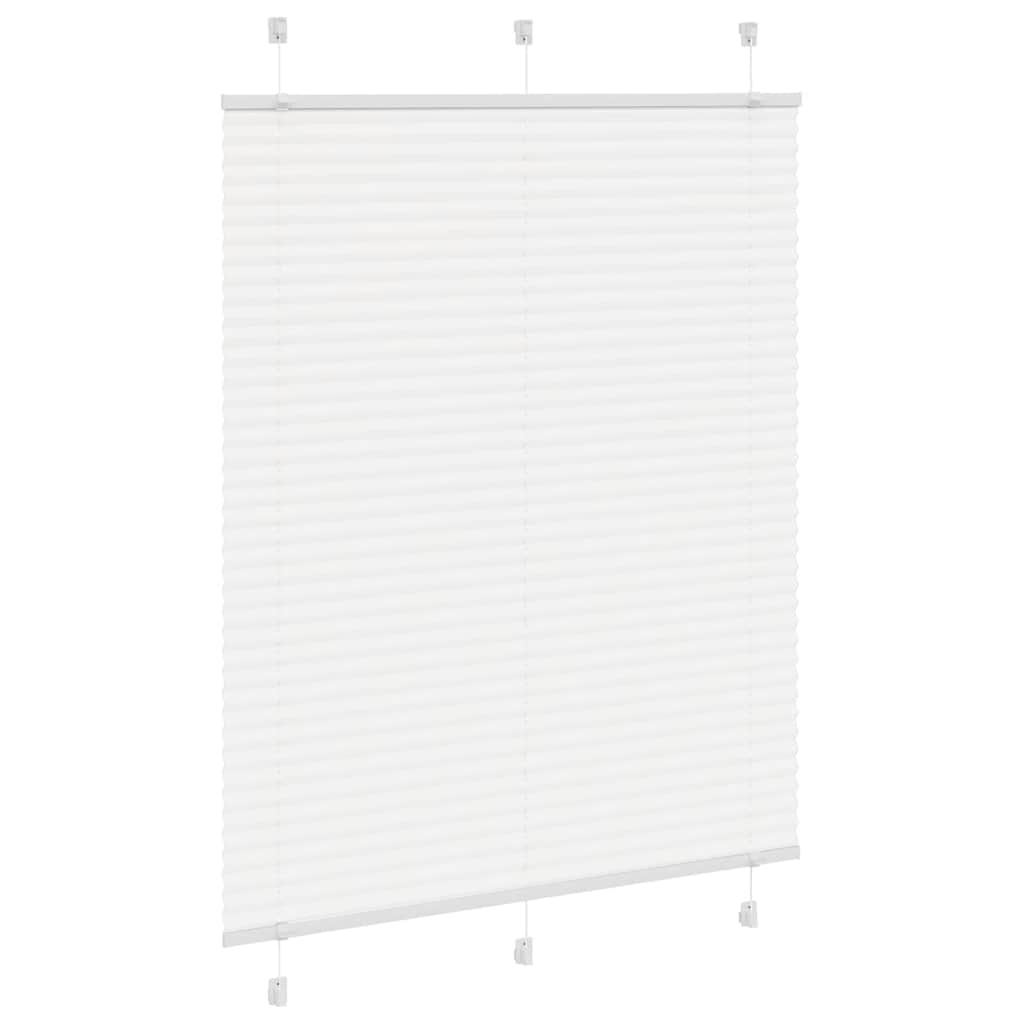 Vidaxl plissé rolgordijn 110x100cm stofbreedte 109,4cm polyester wit