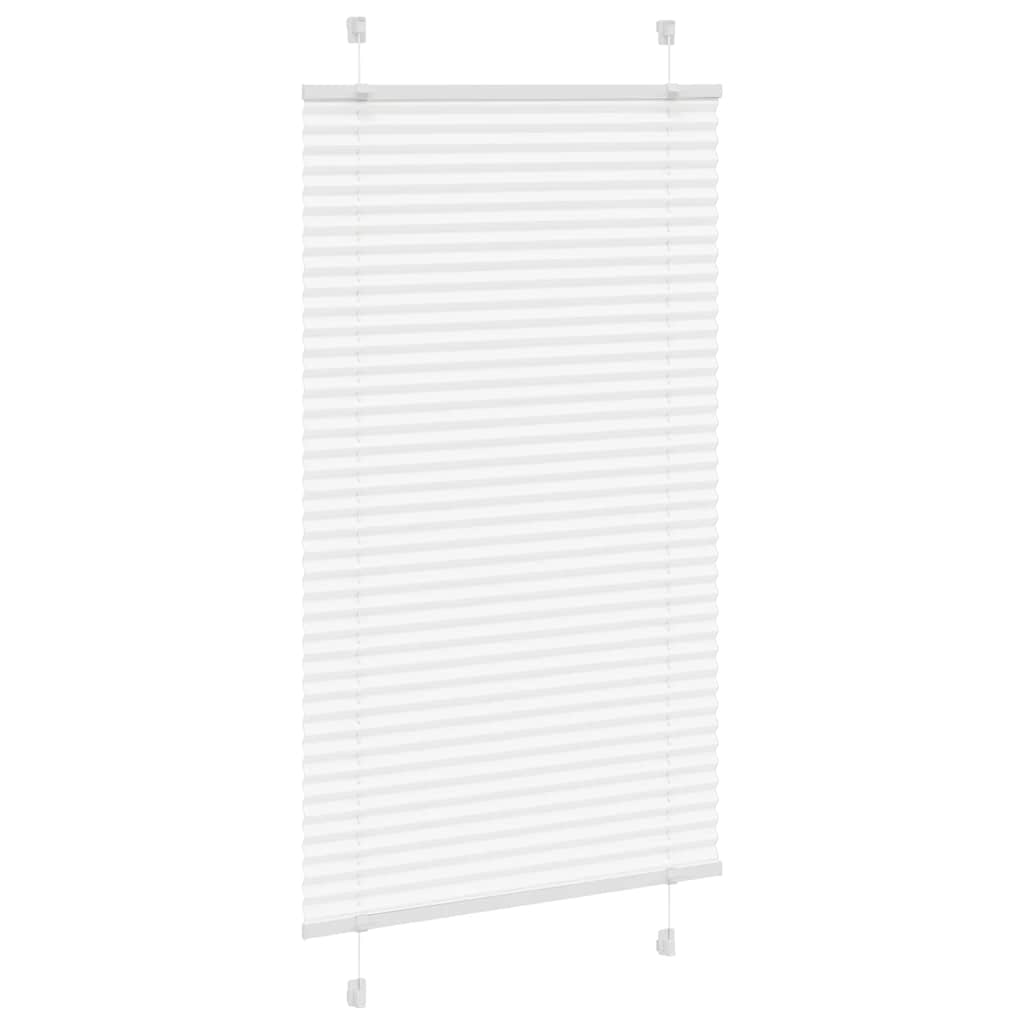 Vidaxl plissé rolgordijn 75x150 cm stofbreedte 74,4 cm polyester wit