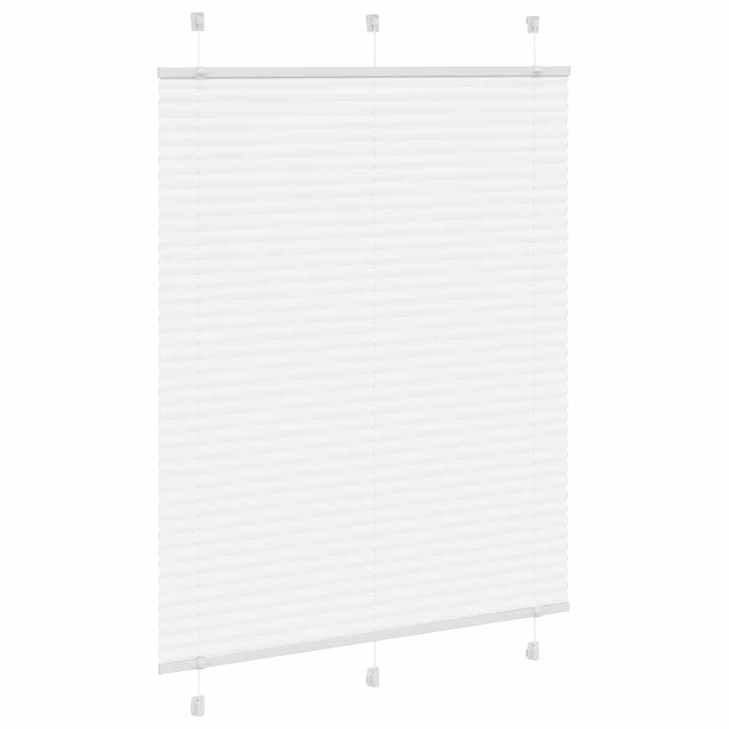 Vidaxl plissé rolgordijn 110x150 cm stofbreedte 109,4cm polyester wit