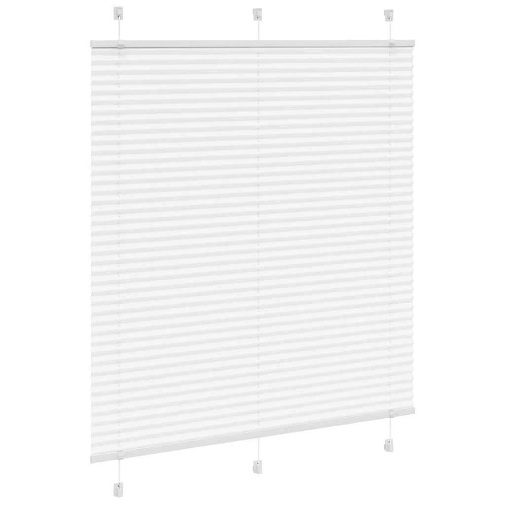 Vidaxl plissé rolgordijn 115x150 cm stofbreedte 114,4cm polyester wit