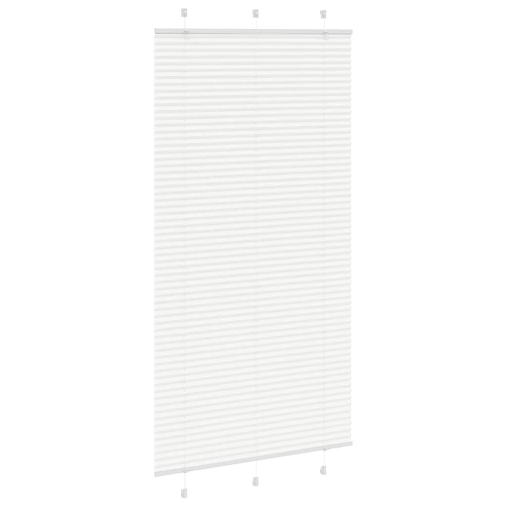 Vidaxl plissé rolgordijn 105x200 cm stofbreedte 104,4cm polyester wit