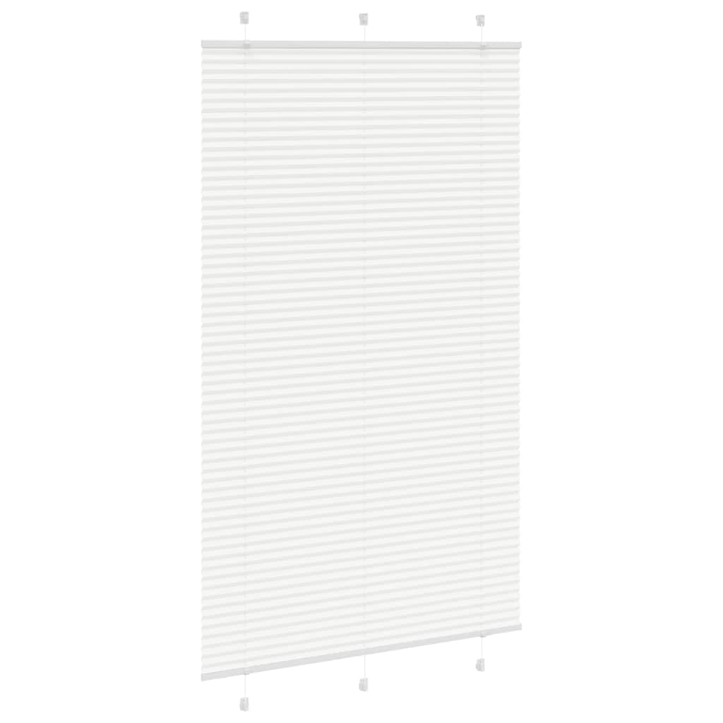 Vidaxx estor enrollable plisado 115x200 cm ancho de tela 114,4 cm poliéster blanco