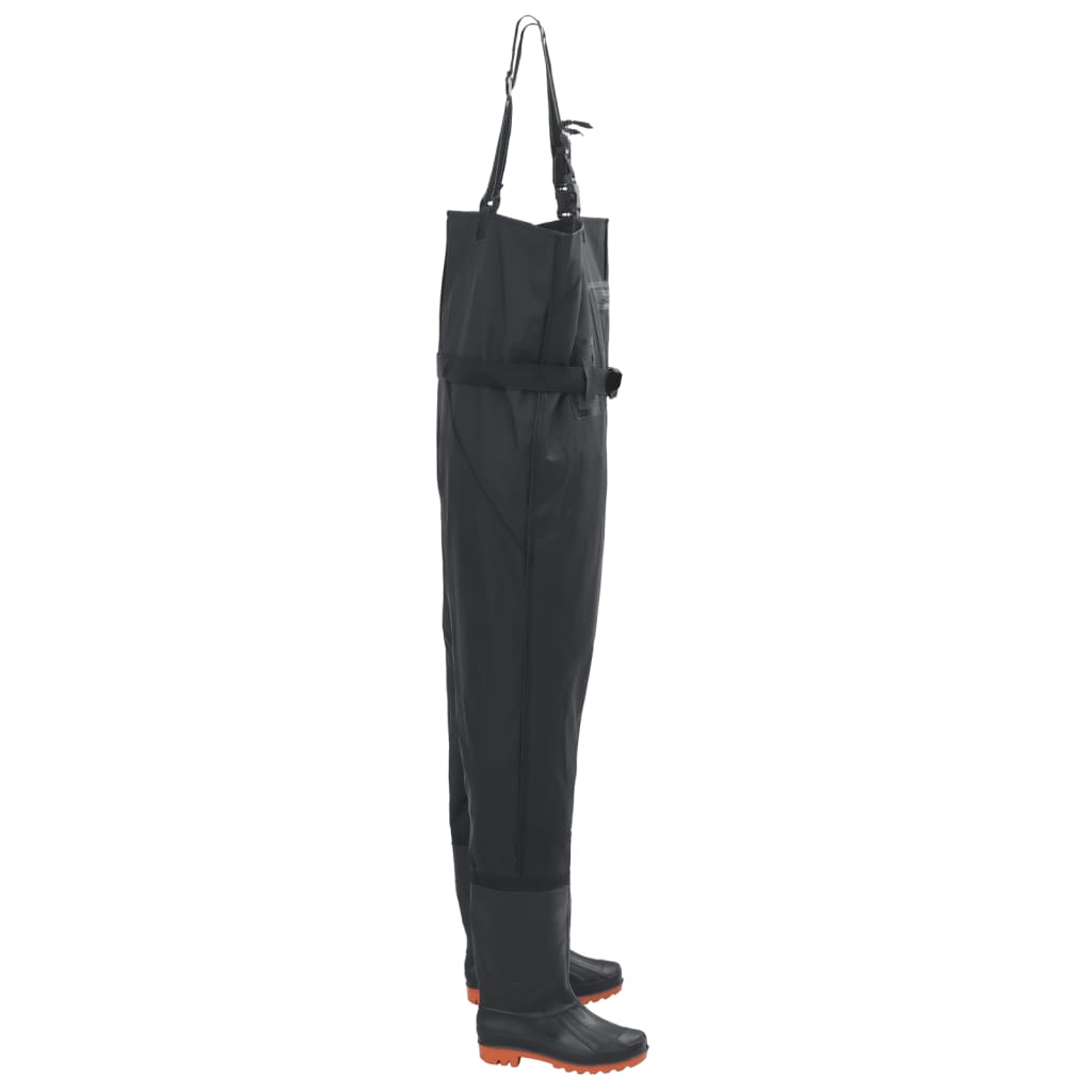 Vidaxl waadpak con botas y cinturón tamaño 40 negro