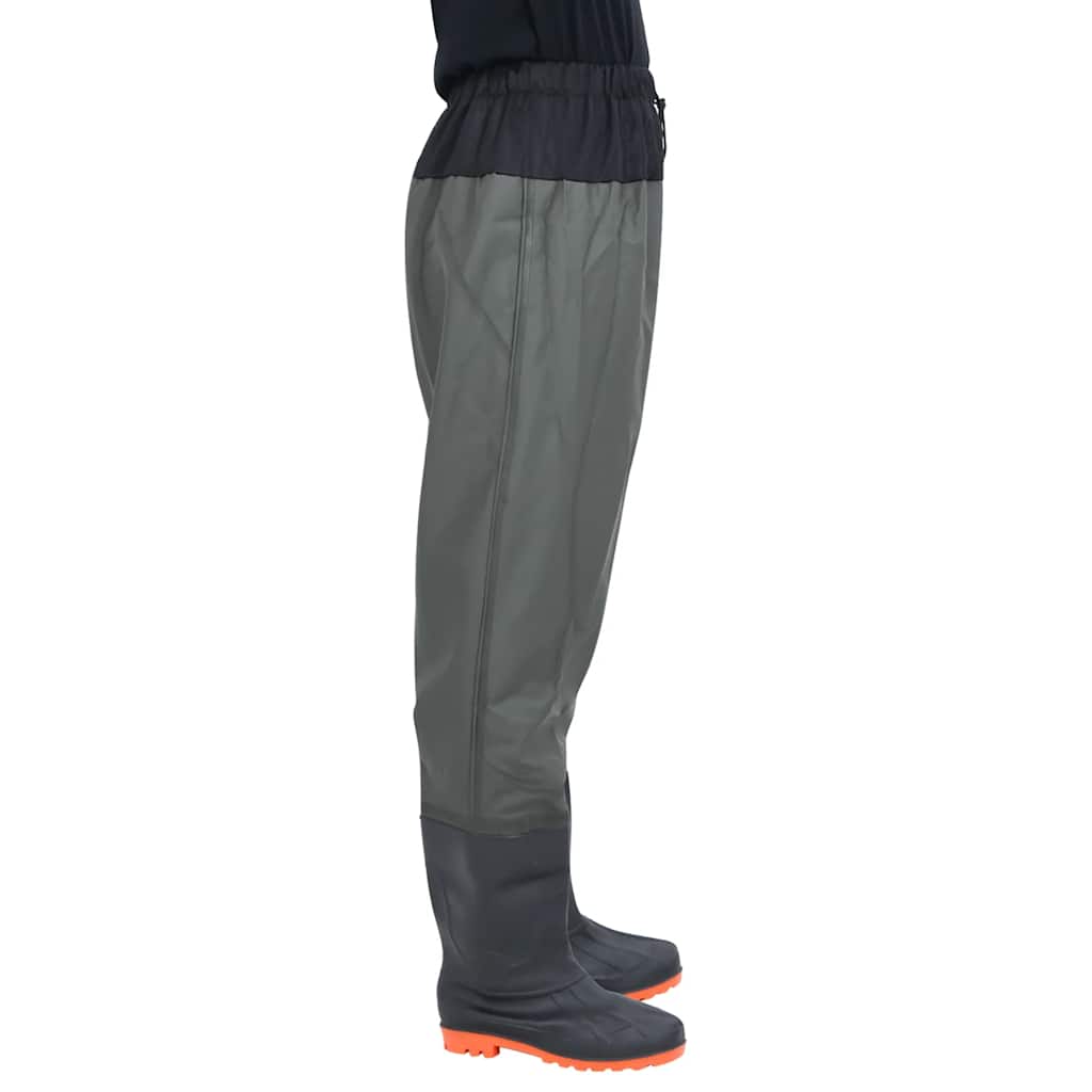 Vidaxl waadpak con botas tamaño 44 verde oscuro
