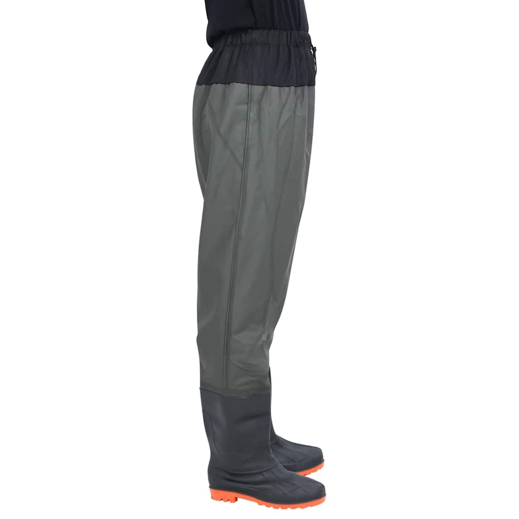 Vidaxl waadpak con botas tamaño 45 verde oscuro