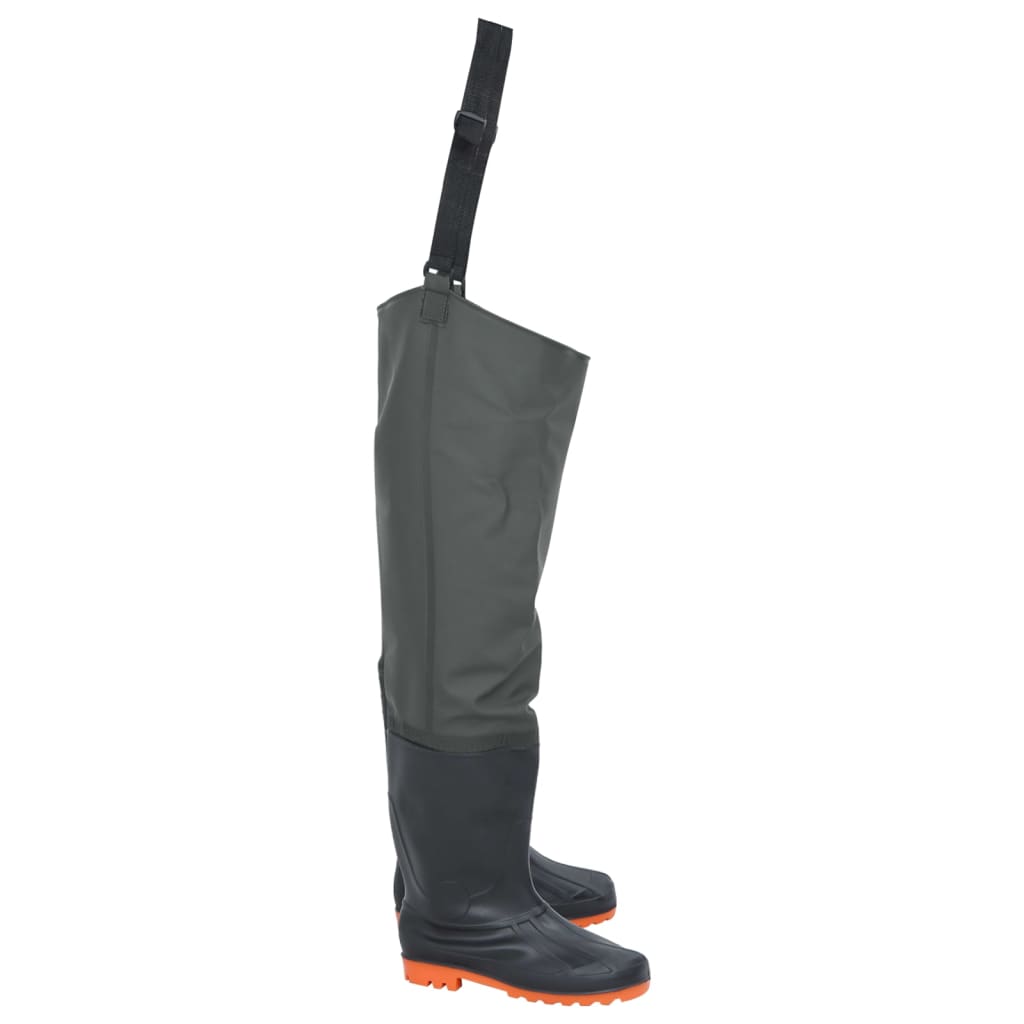 Botas pesqueros de Vidaxl tamaño 41 verde oscuro